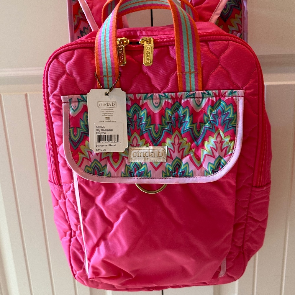 Cinda B - City Backpack in Barbie Pink!